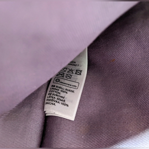 Vtg Real Suede H&M Premium line authentic Limited Ed lavender crossbody Purple - Picture 12 of 13